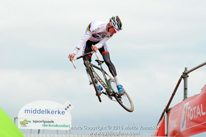 Thumbnail Credit (cyclingfans.com) Mario Vanacker: 2015 World Champion Mathieu van der Poel at the 2015 Superprestige Cyclocross event at Middelkerke, Belgium - Click for high resolution - Copyright  2015 Mario Vanacker