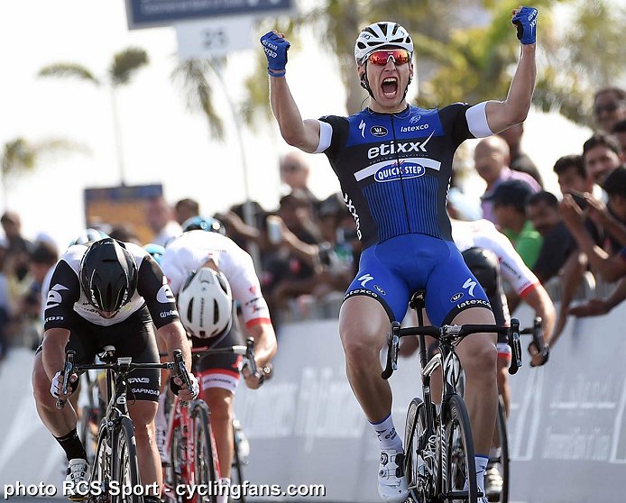 Thumbnail Credit (cyclingfans.com): Marcel Kittel (Etixx-Quickstep) won the 2016 Dubai Tour. - Click for high resolution - photo Copyright  2016 RCS Sport