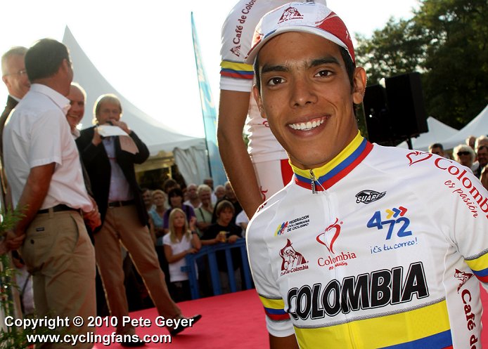 The Colombian national team dominated the 2010 Tour de l'Avenir (Tour of the Future)
