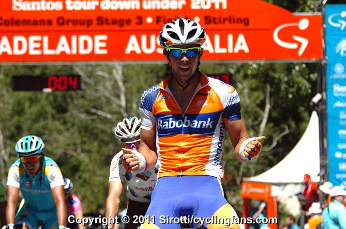 2011 Tour Down Under: Michael Matthews (Rabobank) wins Stage 3.