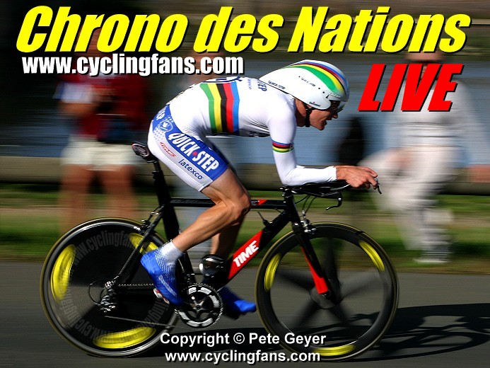 Photo: World time trial champion Michael Rogers in the 2004 GP des Nations. 