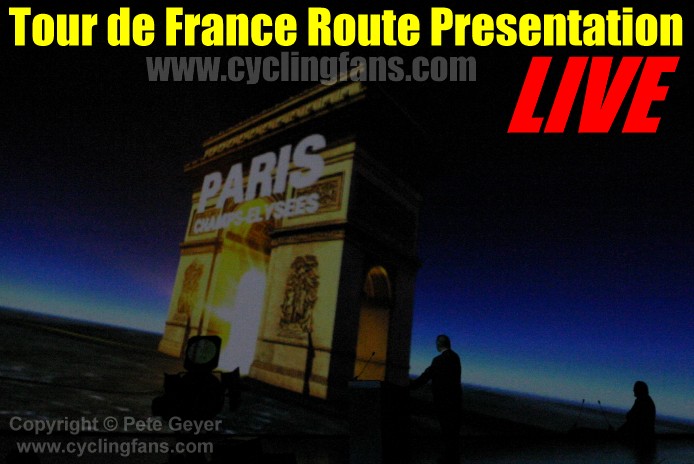 Photo: Tour de France Route Presentation, Palais des Congrs, Paris. 